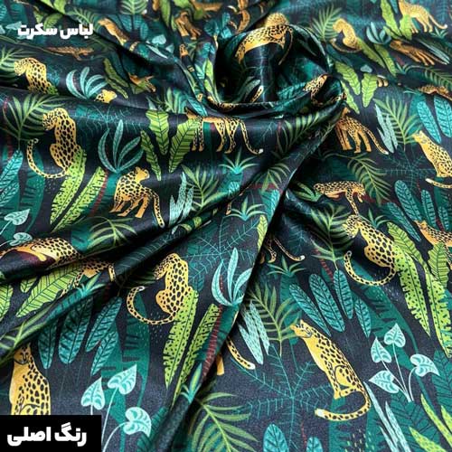 پارچه ساتن ابریشم طرحدار برای روبدوشامبر