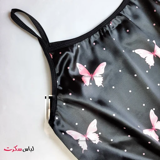 تاپ و شلوارک ساتن پروانه ls002 2 تاپ و شلوارک ساتن پروانه ls002