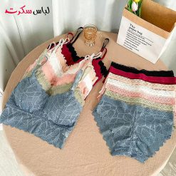 ست نیم تنه شورت گیپور فانتزی ls2001