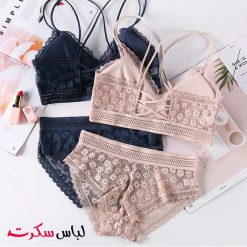 ست نیم تنه شورت گیپور فانتزی ls1016