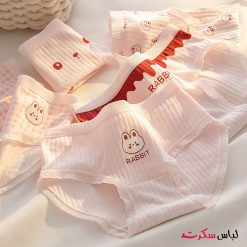 شورت نخی وارداتی rabbit پک 2 عددی ls2629
