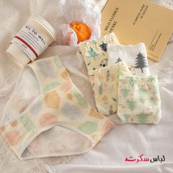 شورت نخی فانتزی وارداتی پک 2 عددی ls20271
