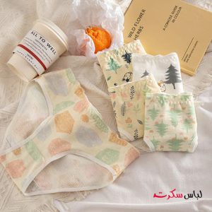 شورت نخی فانتزی وارداتی پک 2 عددی ls20271