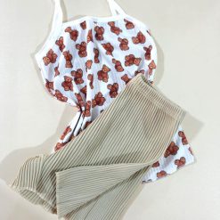 تاپ و شورتک پنبه ای خرسی ls6905