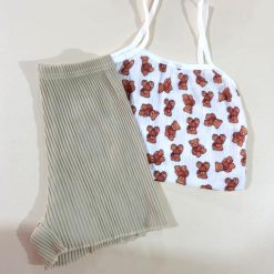 تاپ و شورتک پنبه ای خرسی ls6905